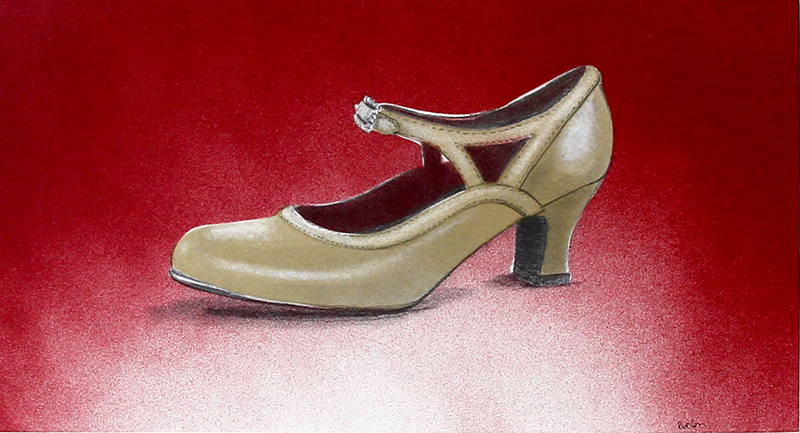 A sketch of a gold slipper