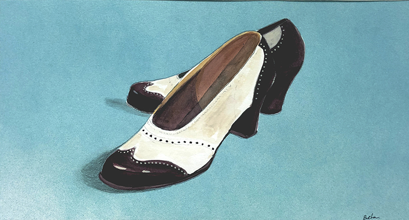 A sketch of shoes